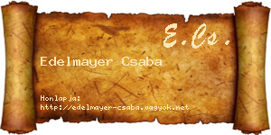 Edelmayer Csaba névjegykártya