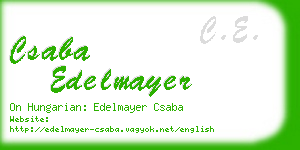 csaba edelmayer business card